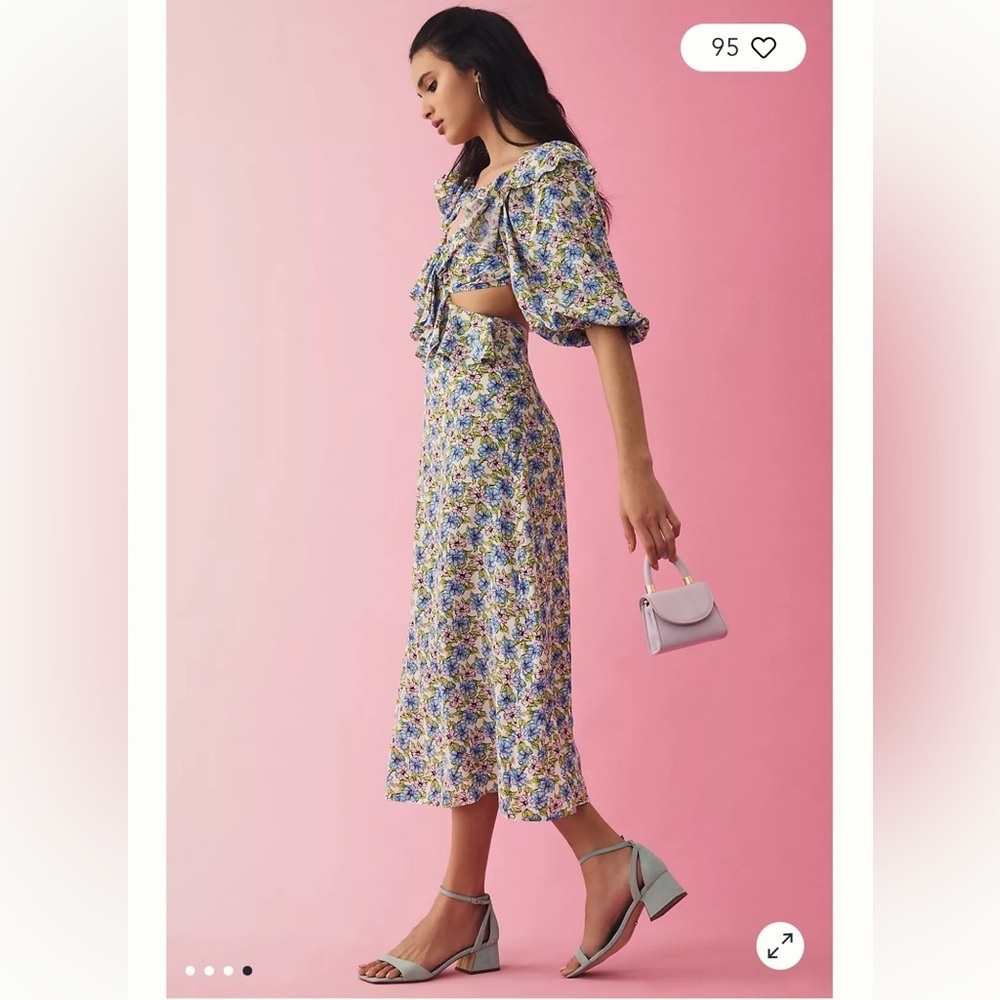 Anthropologie NWT Nobody's Child Puff-Sleeve
Cutout Dress Size 14. - Picture 5 of 8